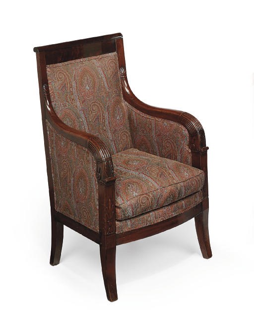 A LATE EMPIRE MAHOGANY CHILD'S BERGÈRE