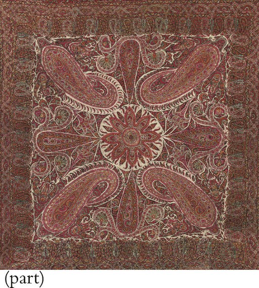 AN EMBROIDERED AMLI SQUARE SHAWL