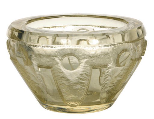 A FRENCH ACID-ETCHED GLASS BOWL,