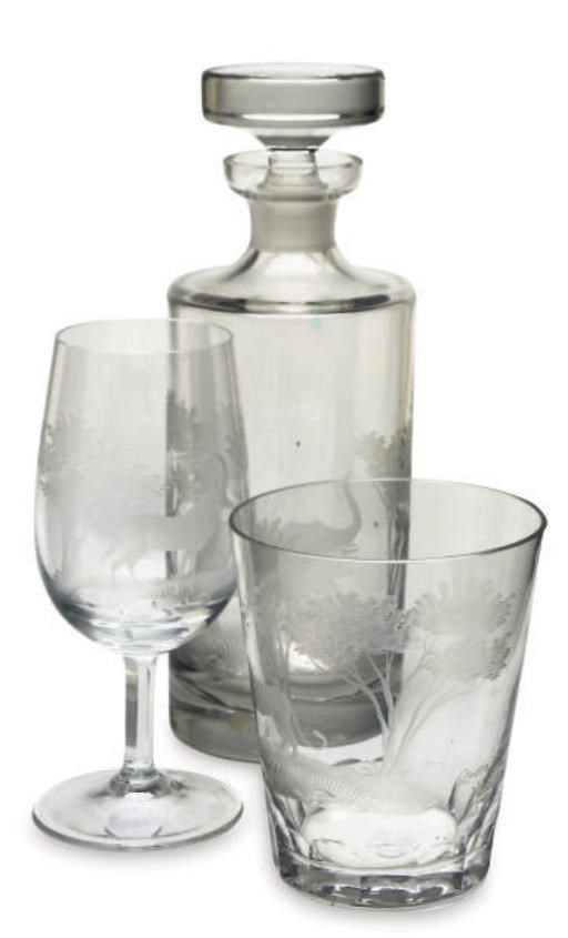 A GERMAN PARTIAL DRINKWARE SET,