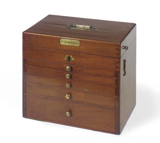 A BIRD'S EYE MAPLE CUTLERY BOX**,