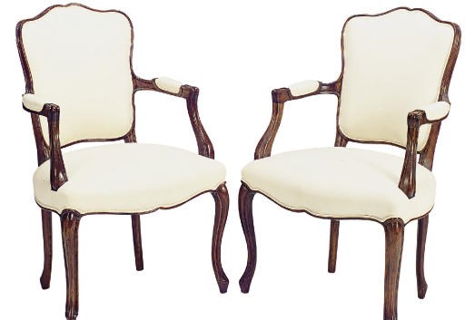 A PAIR OF FRENCH BEECHWOOD FAUTEUILS EN CABRIOLET,