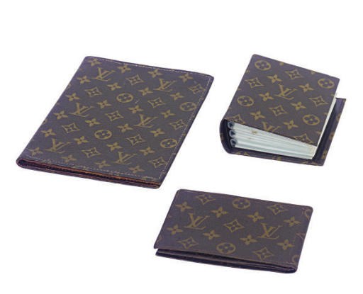 A GROUP OF LOUIS VUITTON PHOTO ALBUMS AND A FOLDER,