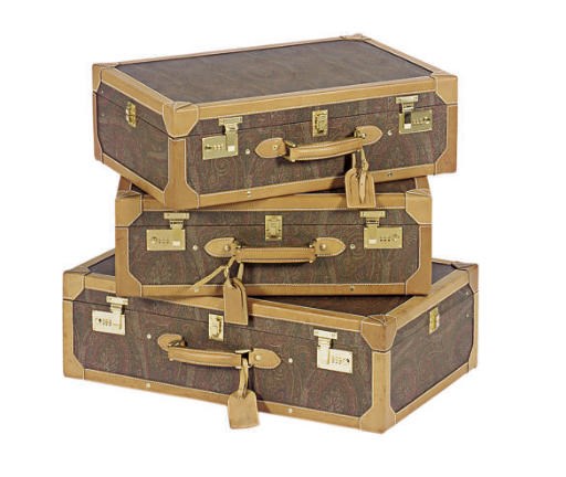 THREE ETRO SUITCASES,