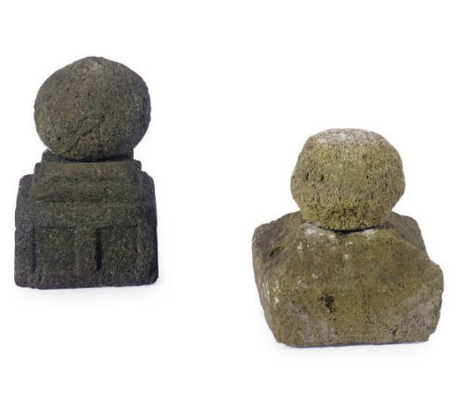 TWO COMPOSITION ARCHITECTURAL ORNAMENTS,
