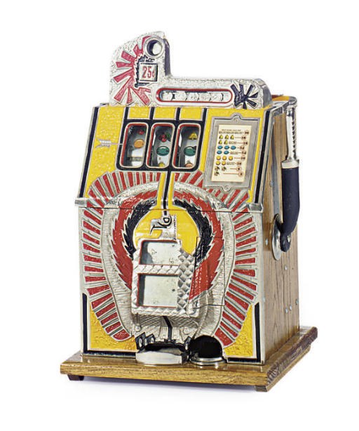 A MILLS NOVELTY CO. 25 CENT SLOT MACHINE,