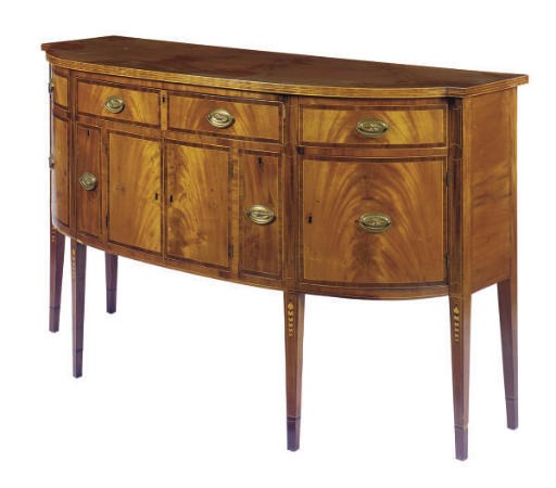 AN AMERICAN FEDERAL MAHOGANY SIDEBOARD,