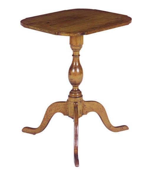 AN AMERICAN MAPLE AND BIRCH CANDLESTAND,