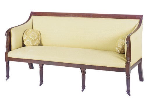 AN AMERICAN MAHOGANY SOFA,