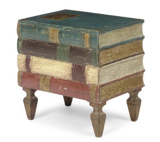 A PAINT-DECORATED TROMP L'OEIL CHEST,