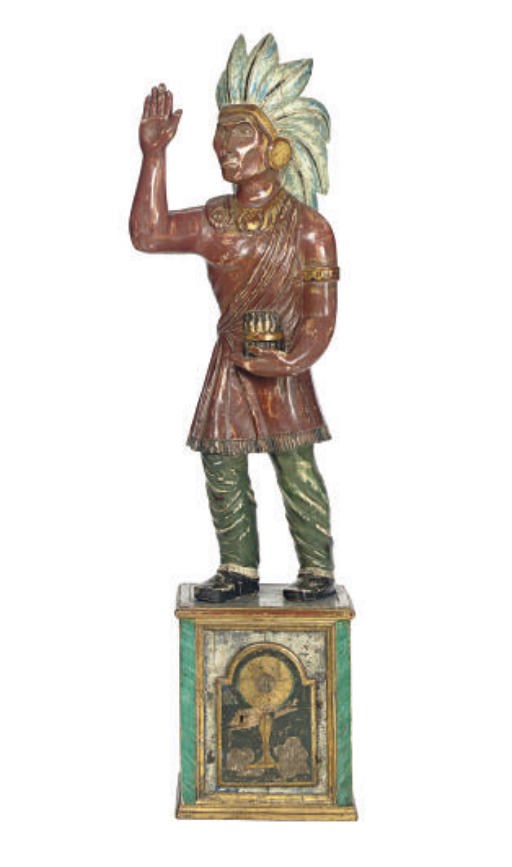 A PAINT-DECORATED CIGAR STORE INDIAN,