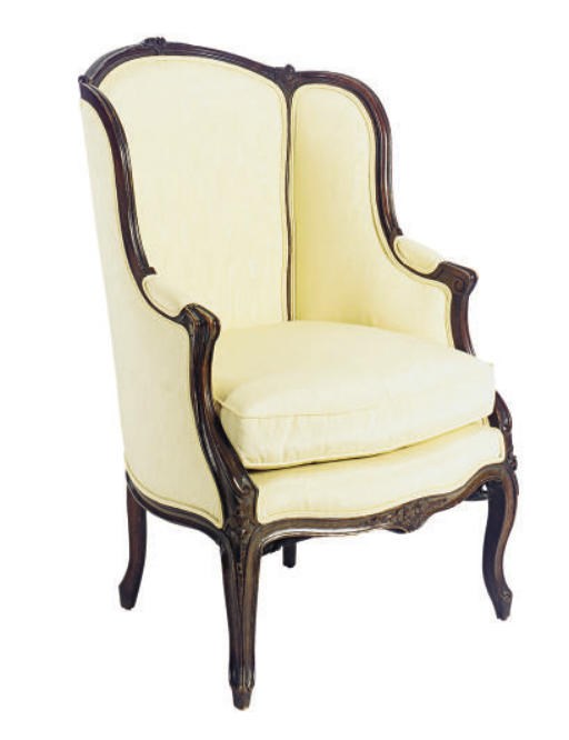 A FRENCH STAINED BEECHWOOD BERGERE,