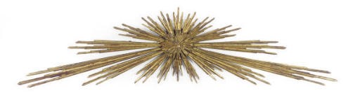 A CONTINENTAL GILTWOOD STARBURST WALL HANGING,