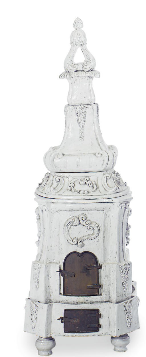A CONTINENTAL FAIENCE STOVE,