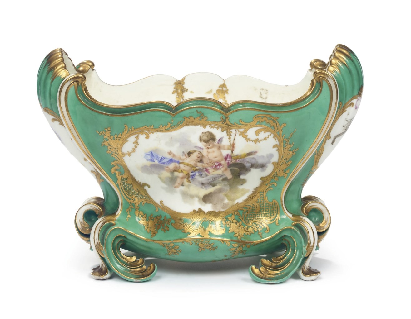 CAISSE A FLEURS 'A LA MAHON' EN PORCELAINE DE VINCENNES-SEVRES DU XVIIIEME SIECLE