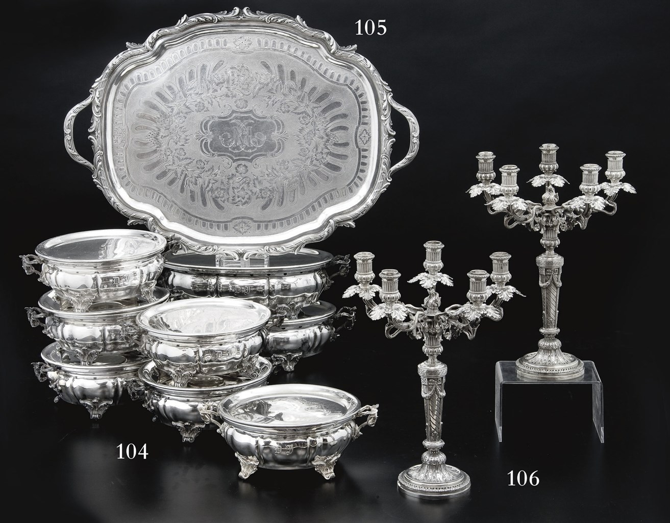 PLATEAU EN METAL DOUBLE