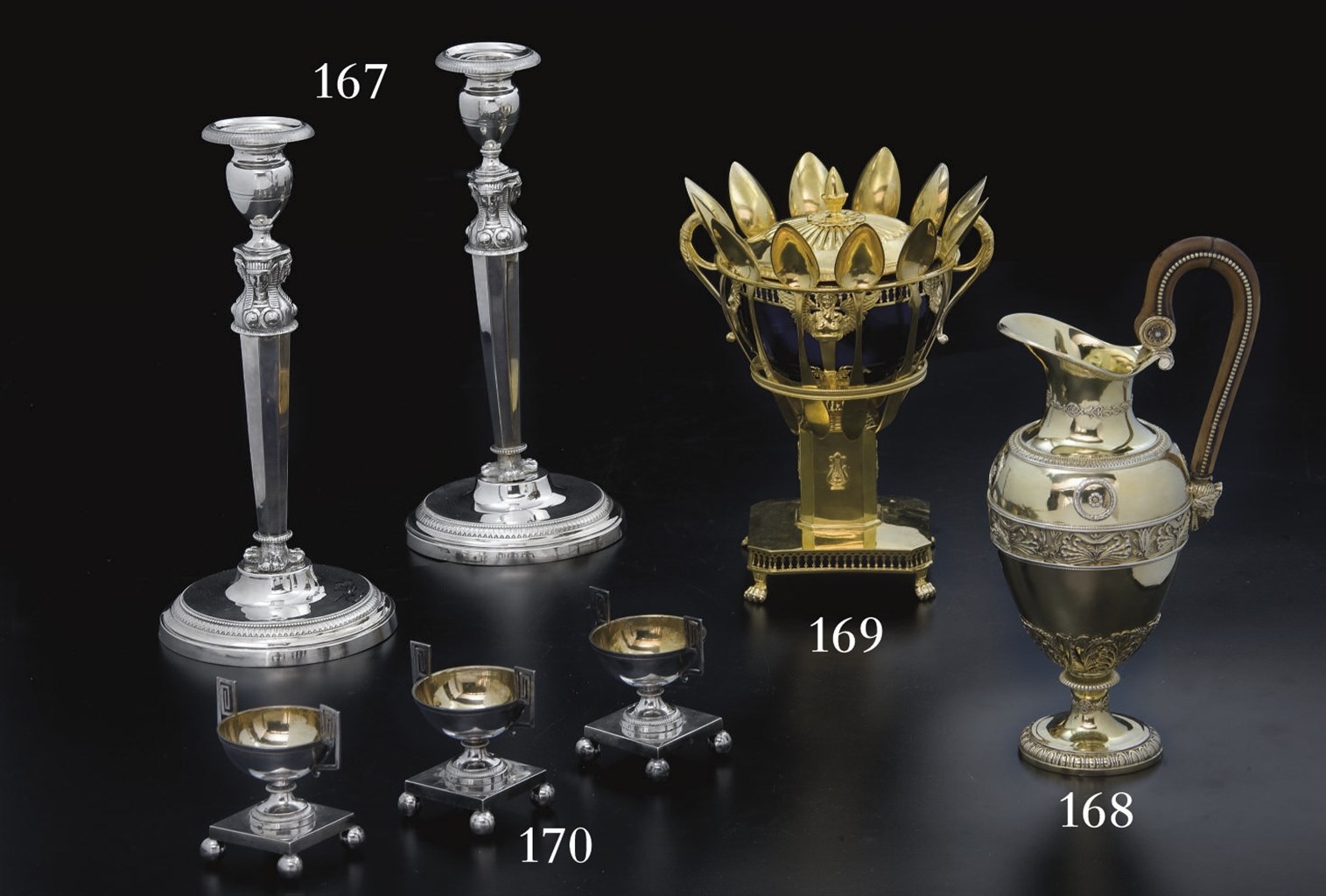 PAIRE DE FLAMBEAUX EN ARGENT