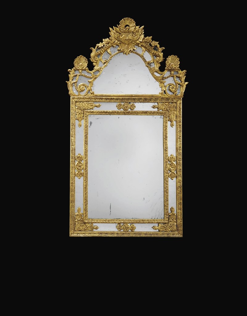 MIROIR A PARE-CLOSES D'EPOQUE REGENCE