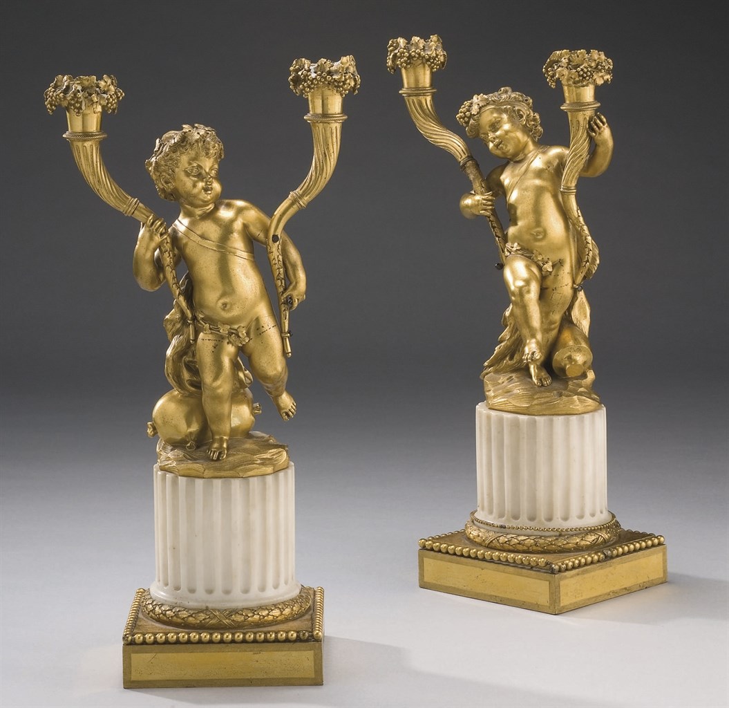 PAIRE DE CANDELABRES D'EPOQUE LOUIS-PHILIPPE