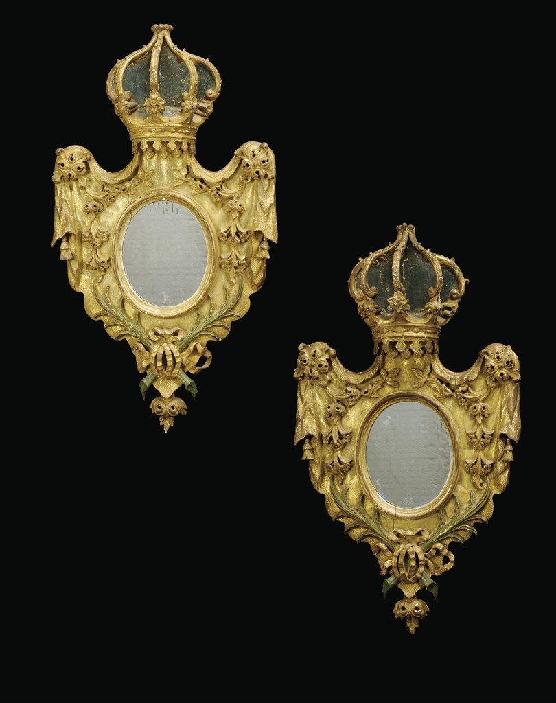 PAIRE DE MIROIRS VENITIENS DU XIXEME SIECLE