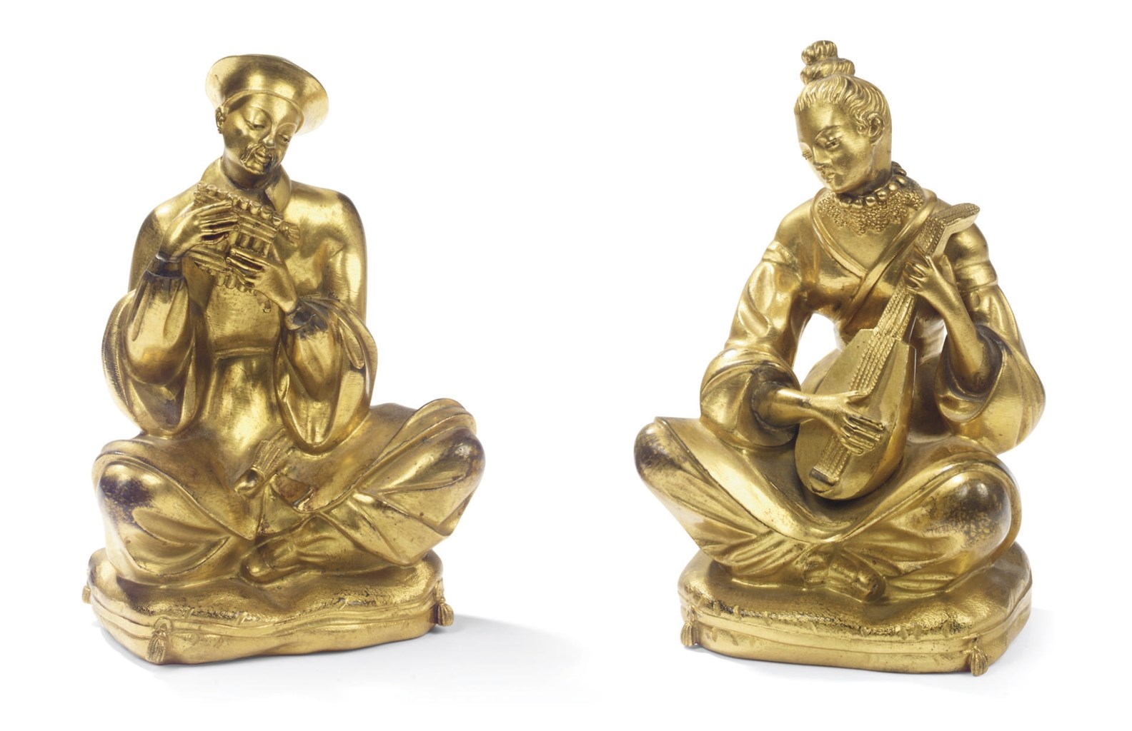 PAIRE DE CHINOIS ASSIS DU XIXEME SIECLE