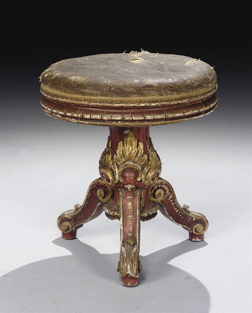 TABOURET DE PIANO DE STYLE ROCCOCO