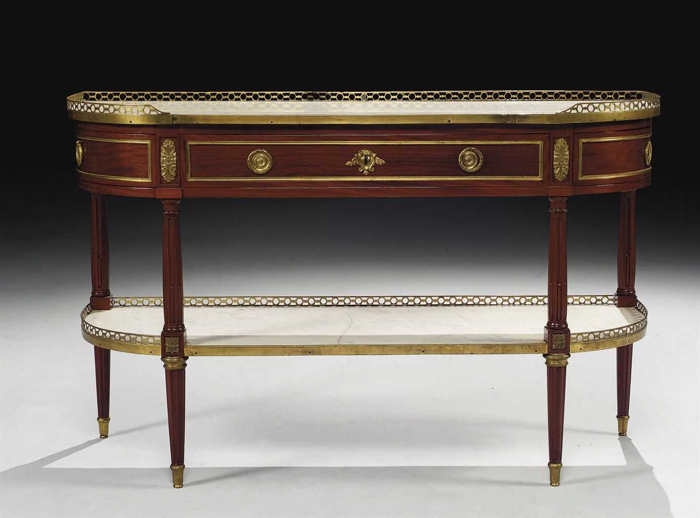 CONSOLE DESSERTE D'EPOQUE LOUIS XVI