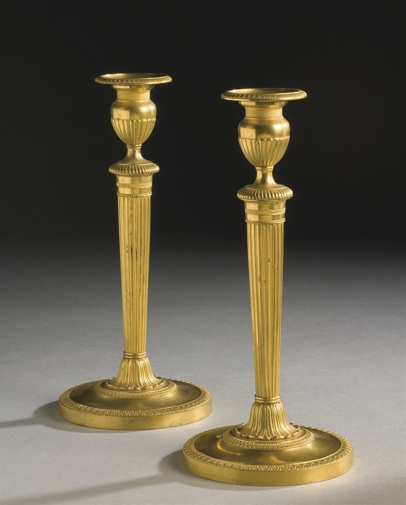 PAIRE DE FLAMBEAUX D'EPOQUE DIRECTOIRE