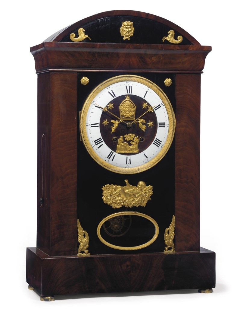 PENDULE BORNE MUSICALE D'EPOQUE EMPIRE