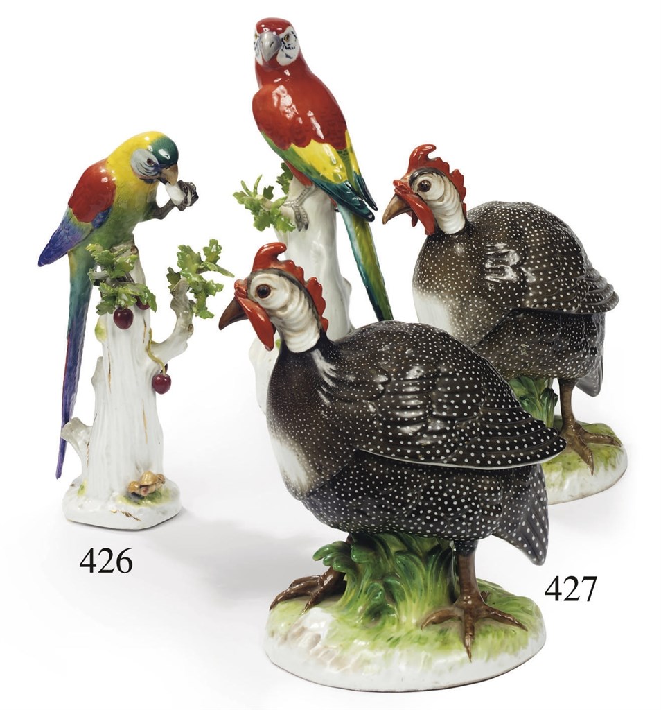 STATUETTES EN PORCELAINE DE MEISSEN DU XIXEME SIECLE