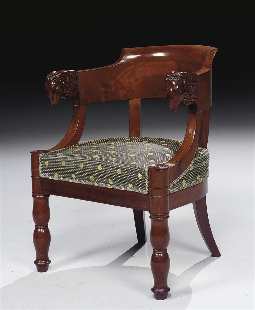 FAUTEUIL DE BUREAU D'EPOQUE EMPIRE
