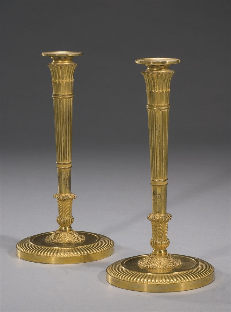 PAIRE DE FLAMBEAUX D'EPOQUE DIRECTOIRE