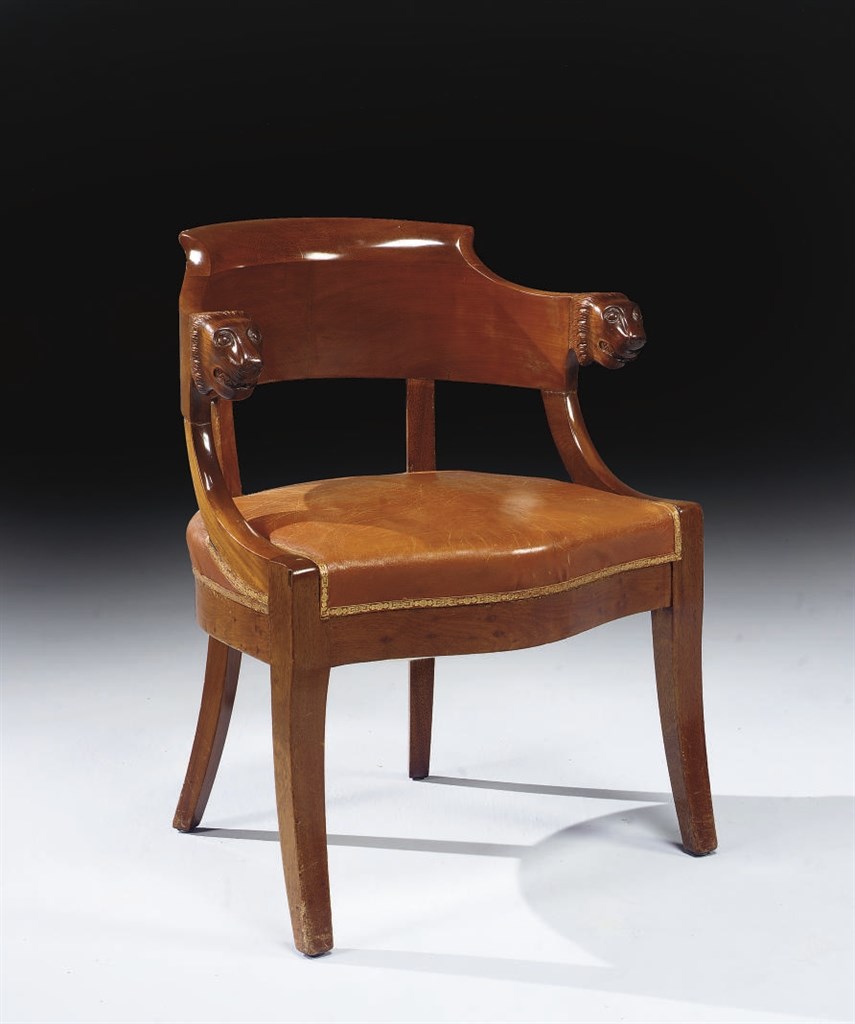FAUTEUIL DE BUREAU D'EPOQUE RESTAURATION