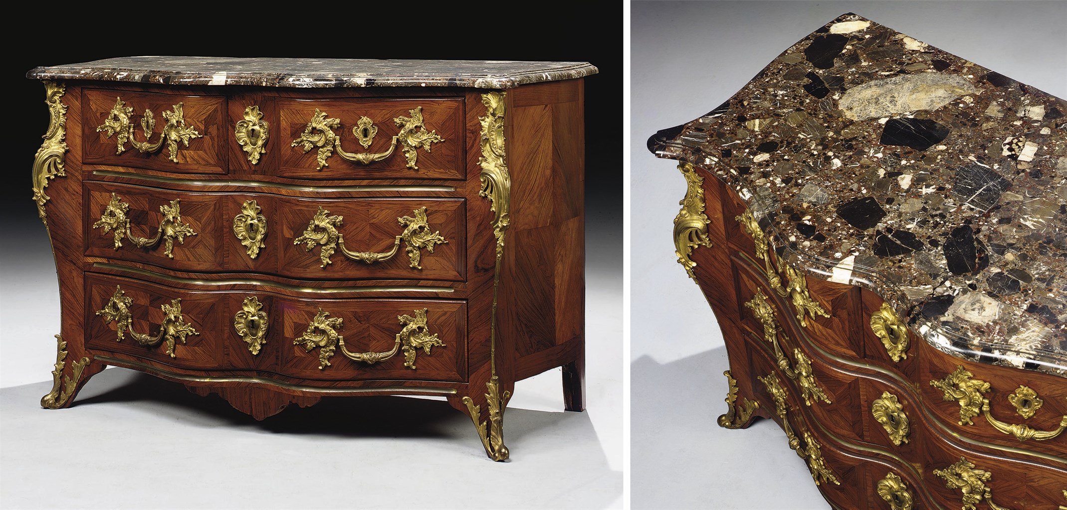 COMMODE TOMBEAU D'EPOQUE LOUIS XV