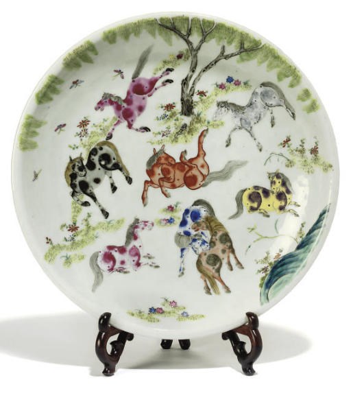 A Chinese famille rose charger