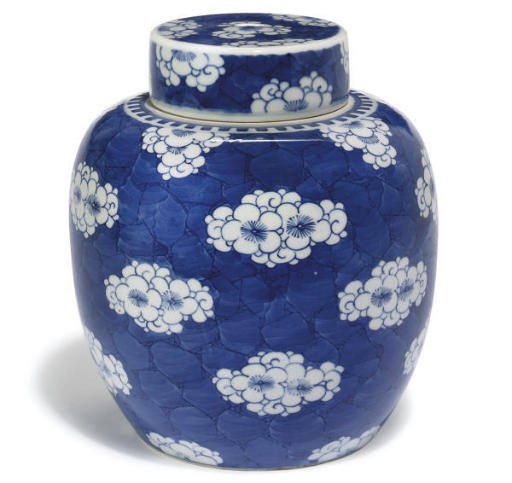 A Chinese blue and white ginger jar and cover