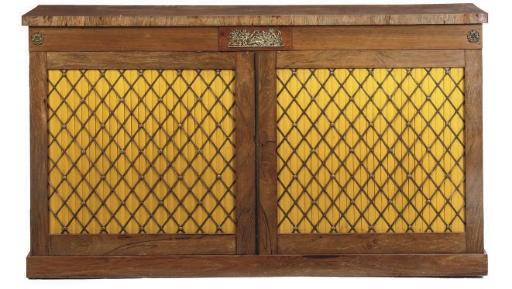 A ROSEWOOD SIDE CABINET