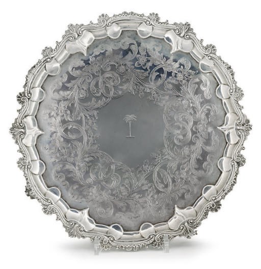 A GEORGE IV SILVER SALVER