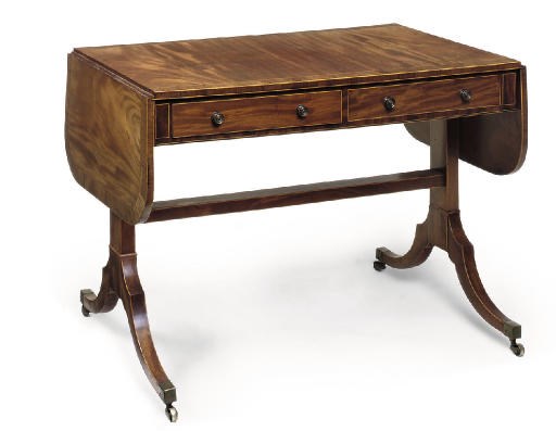 A REGENCY MAHOGANY SOFA TABLE