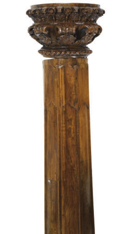 A PAIR OF INDIAN SOLID SATINWOOD PILASTERS