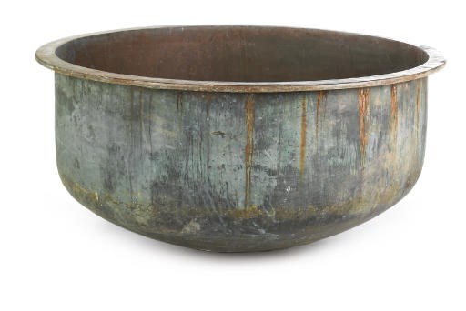 A LARGE COPPER VAT