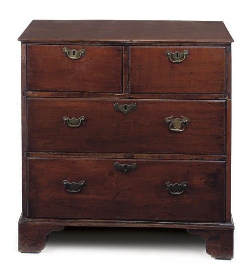 A GEORGE II MAHOGANY CHEST