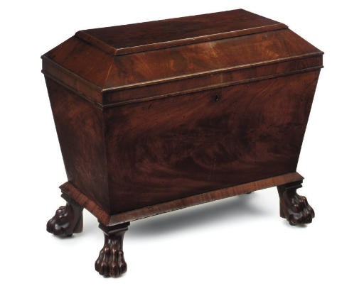 A REGENCY MAHOGANY CELLARET