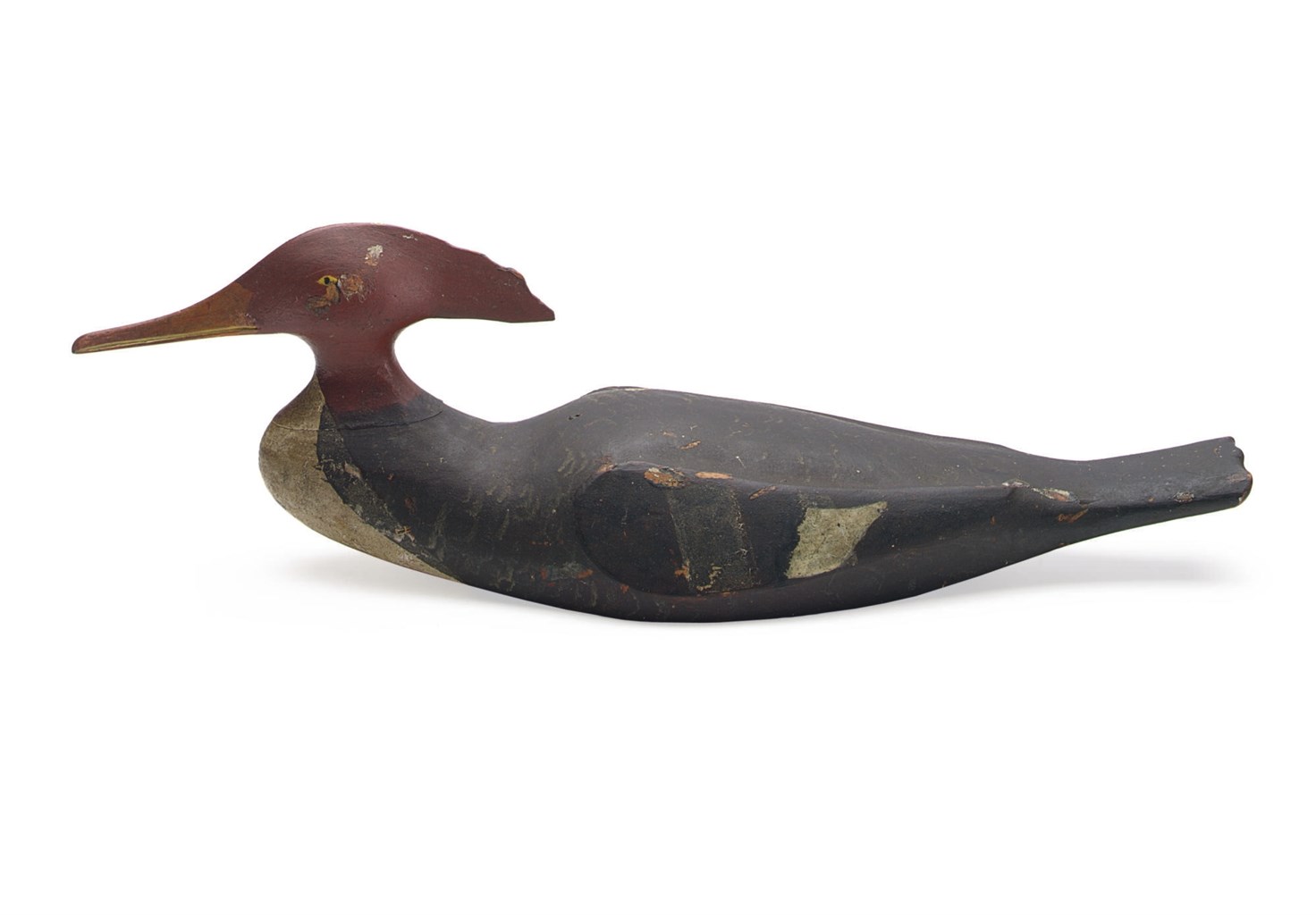 A stylized merganser hen