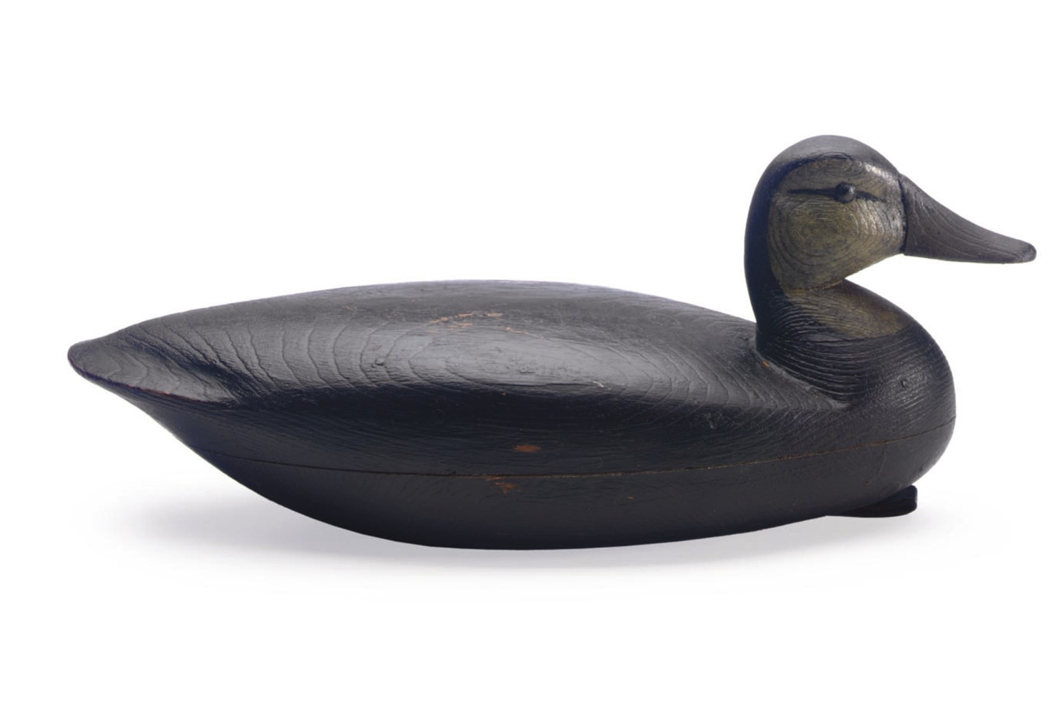 A Hollow Carved Black Duck