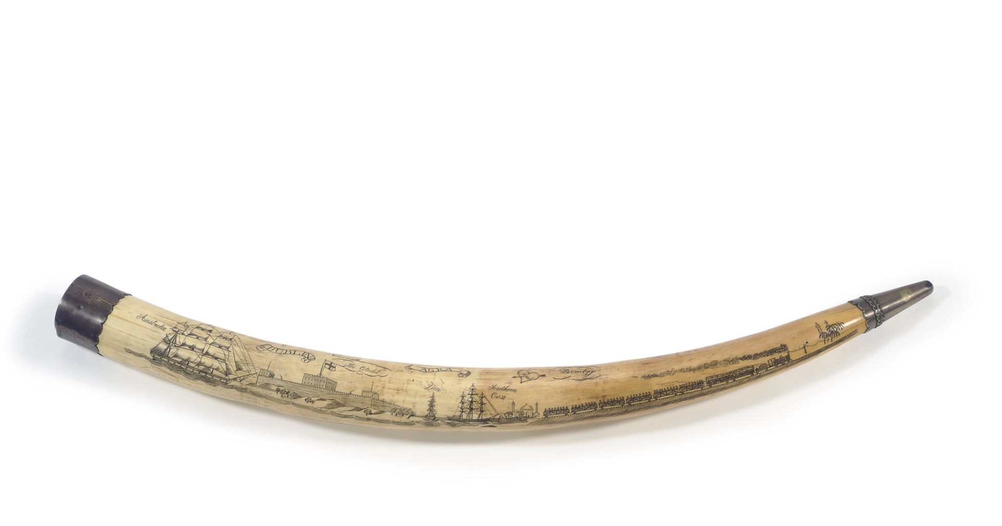 AN IVORY WALRUS TUSK