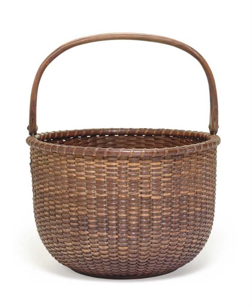 A ROUND SWING-HANDLE LIGHTSHIP BASKET
