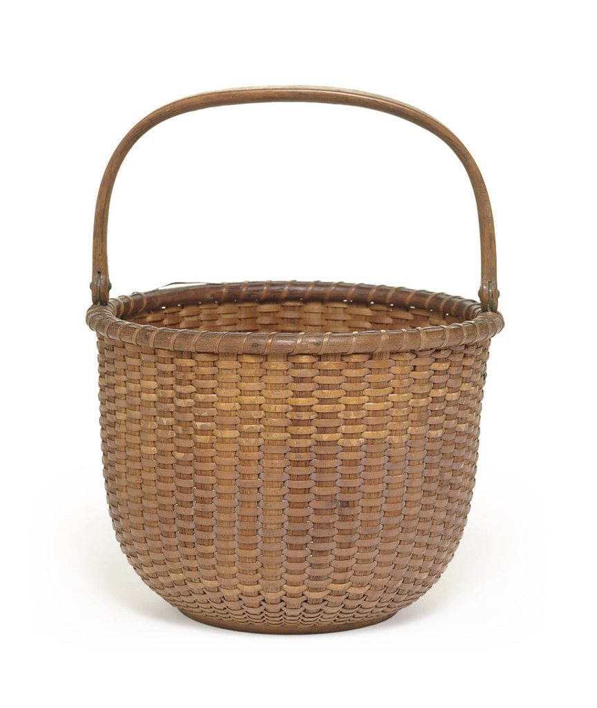 A ROUND SWING-HANDLE LIGHTSHIP BASKET