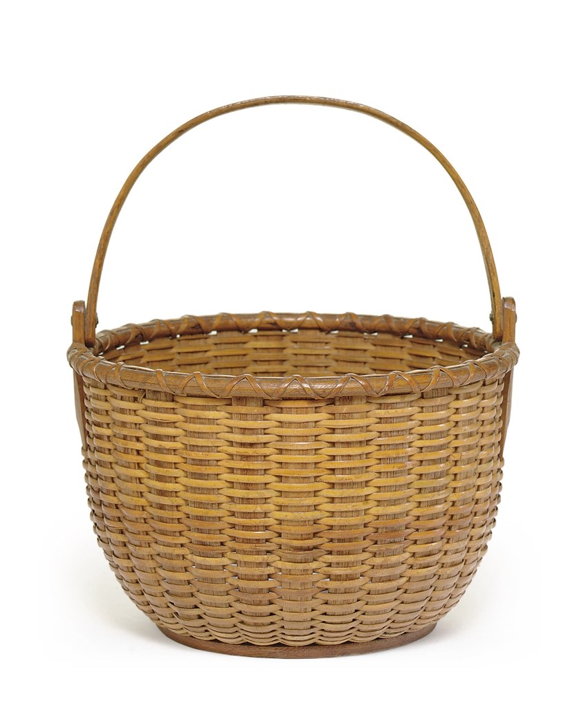 A ROUND SWING-HANDLE LIGHTSHIP BASKET