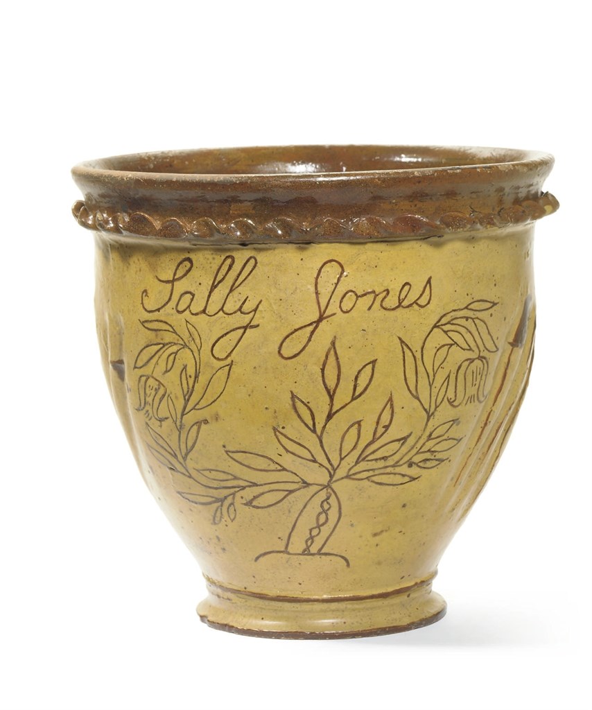 A REDWARE PRESENTATION POT